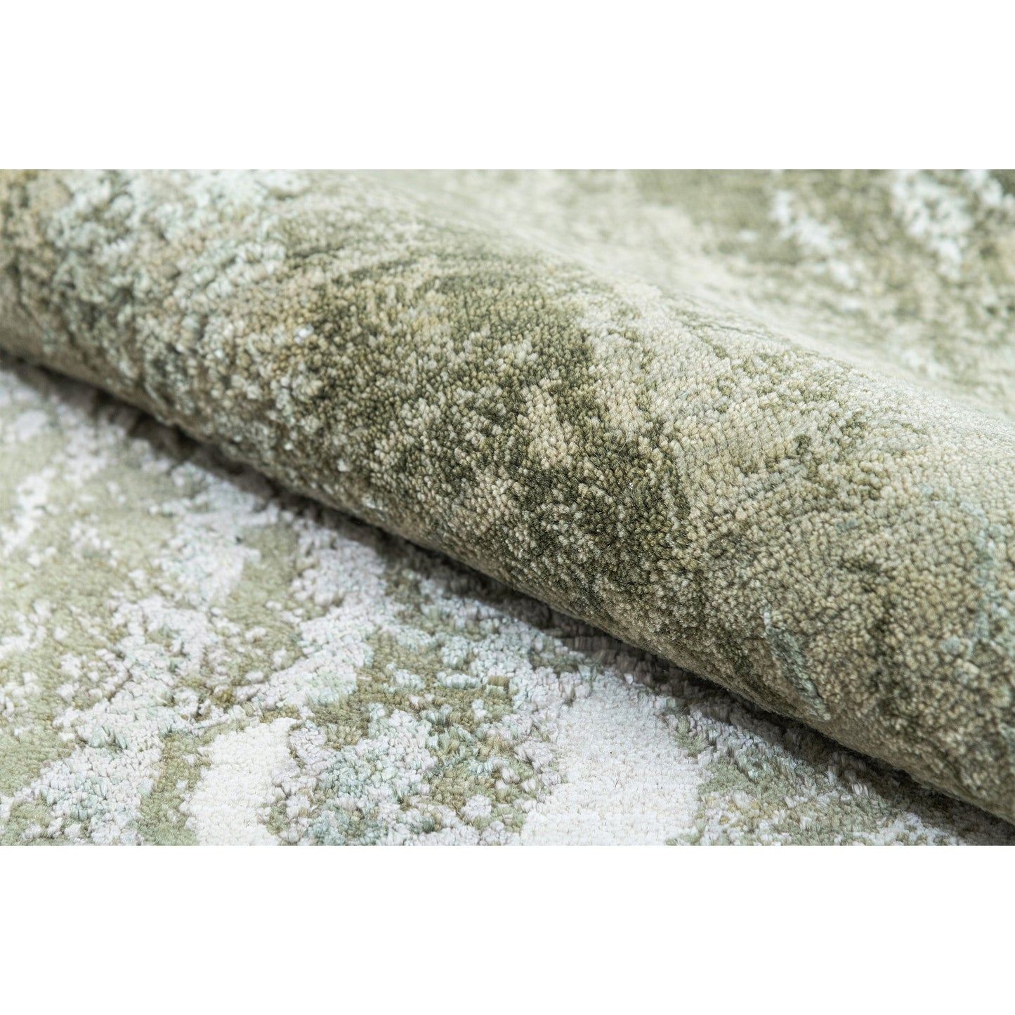 CANVAS ART W/ SILK J2058 IVORY / LIGHT GREEN