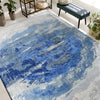 CANVAS ART W/ SILK J2062 SILVER / BLUE