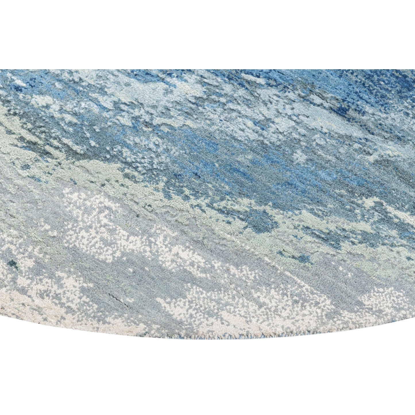 CANVAS ART W/ SILK J2062 SILVER / BLUE