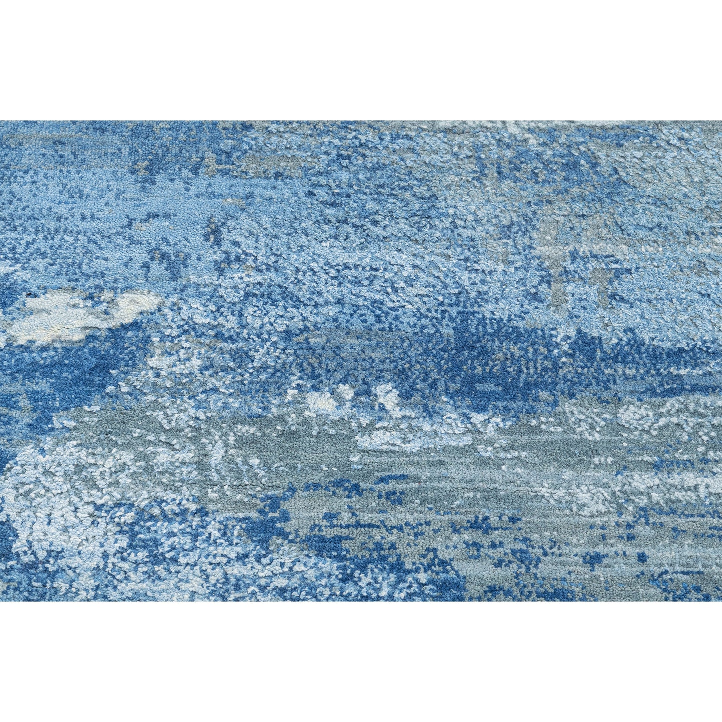 CANVAS ART W/ SILK J2062 SILVER / BLUE