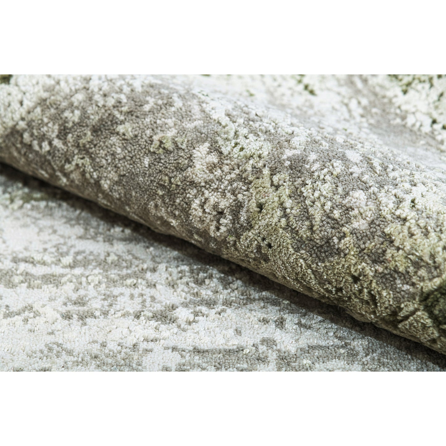 CANVAS ART W/ SILK J2067 BEIGE / LIGHT GREEN