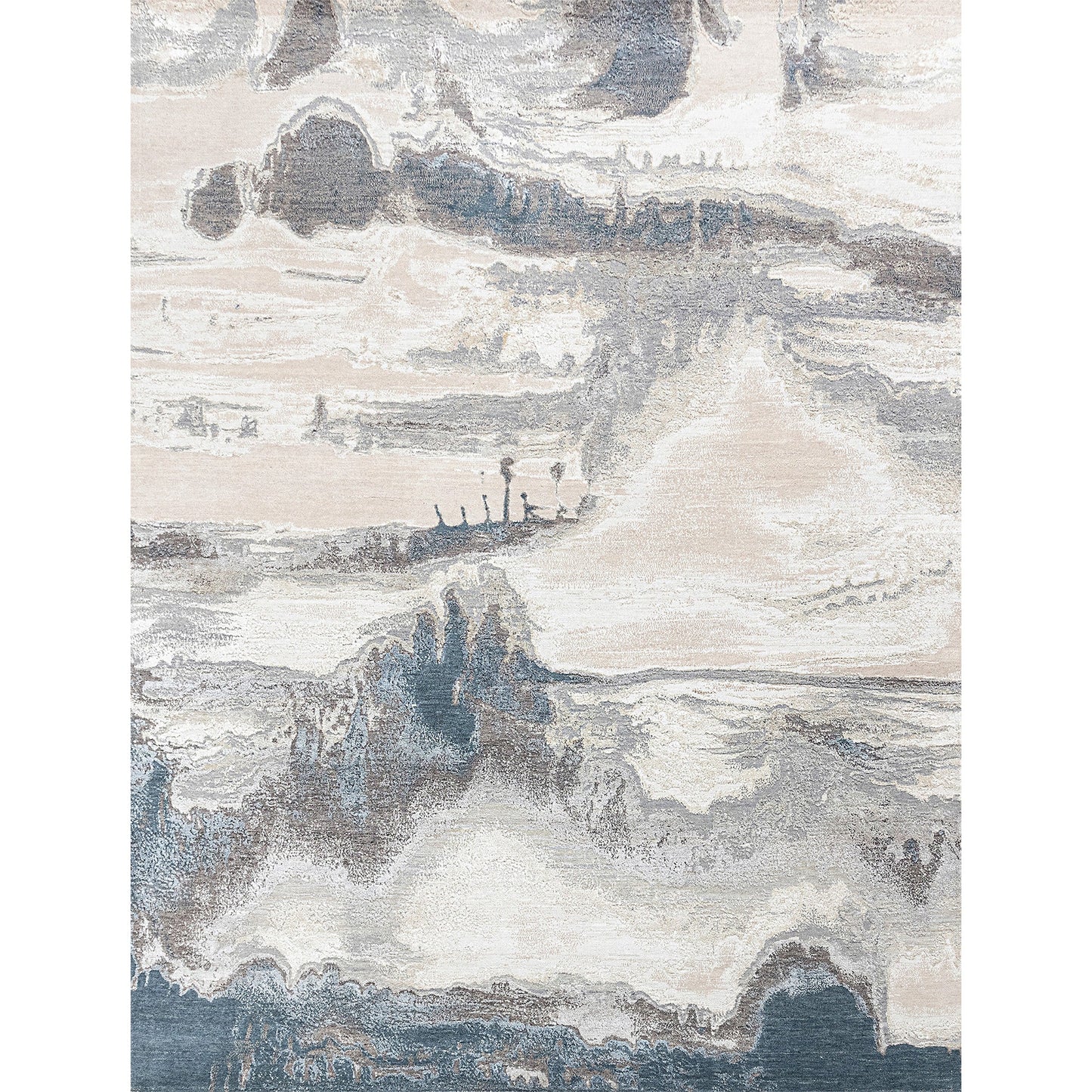 CANVAS ART W/ SILK J2071 BEIGE / GREY