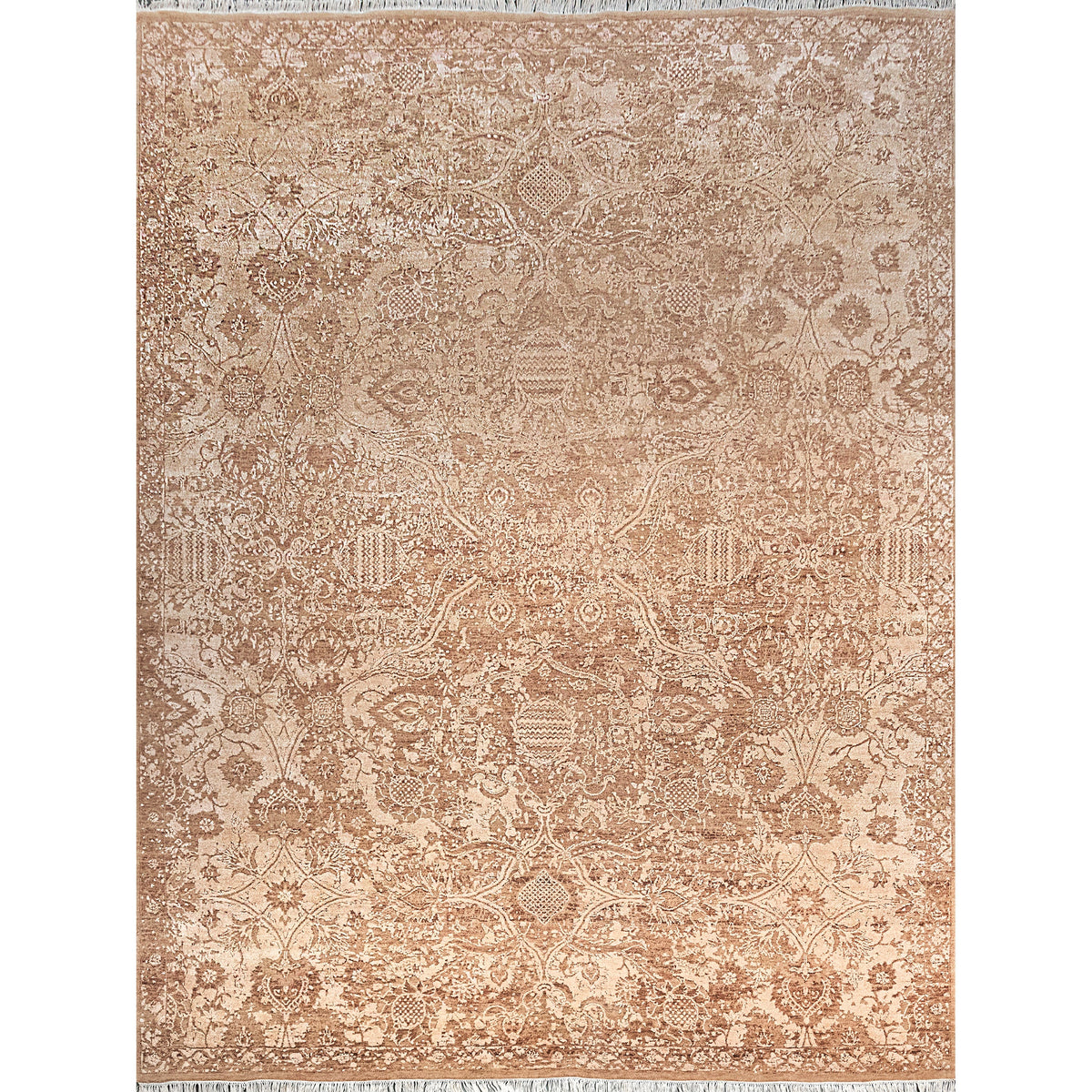 CANVAS ART W/ SILK J7007 COPPER / BEIGE