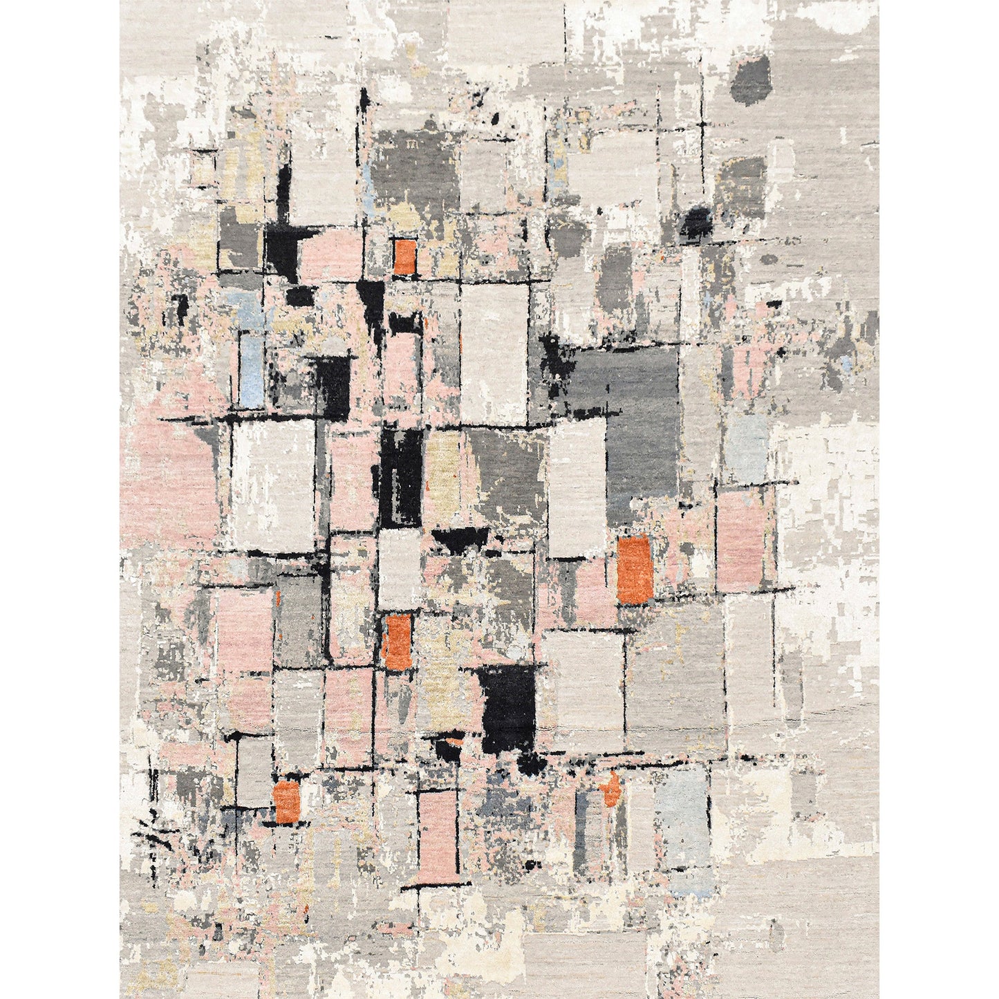 CANVAS ART W/ SILK JC692 BEIGE / BLACK