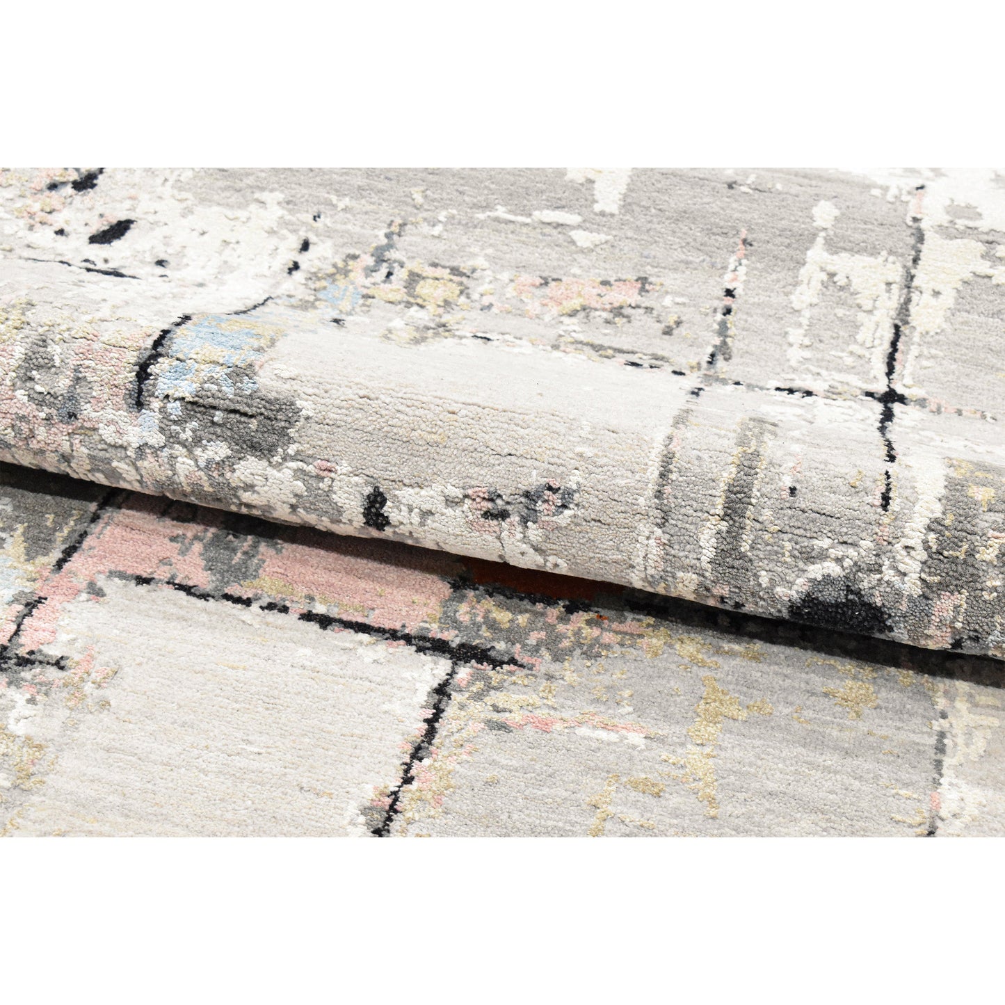 CANVAS ART W/ SILK JC692 BEIGE / BLACK