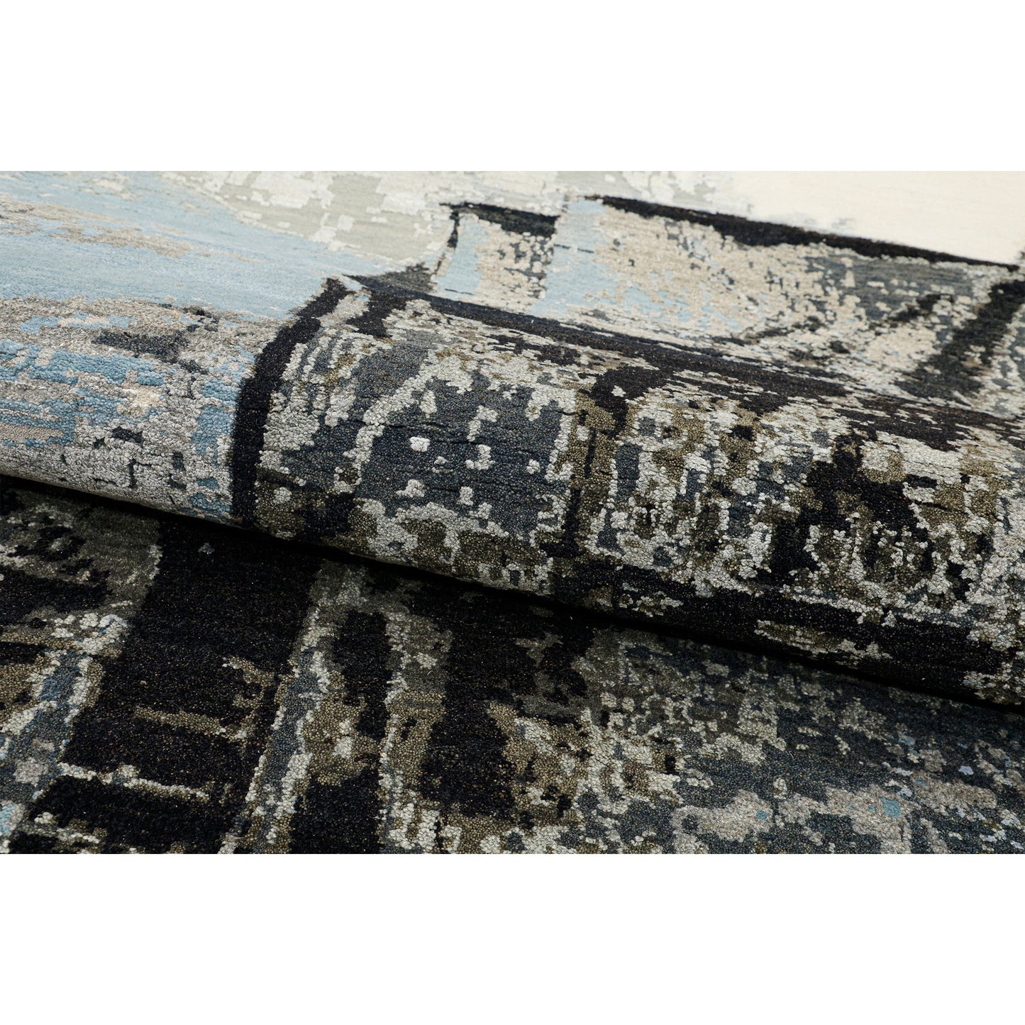 CANVAS ART W/ SILK JC692 IVORY / BLACK