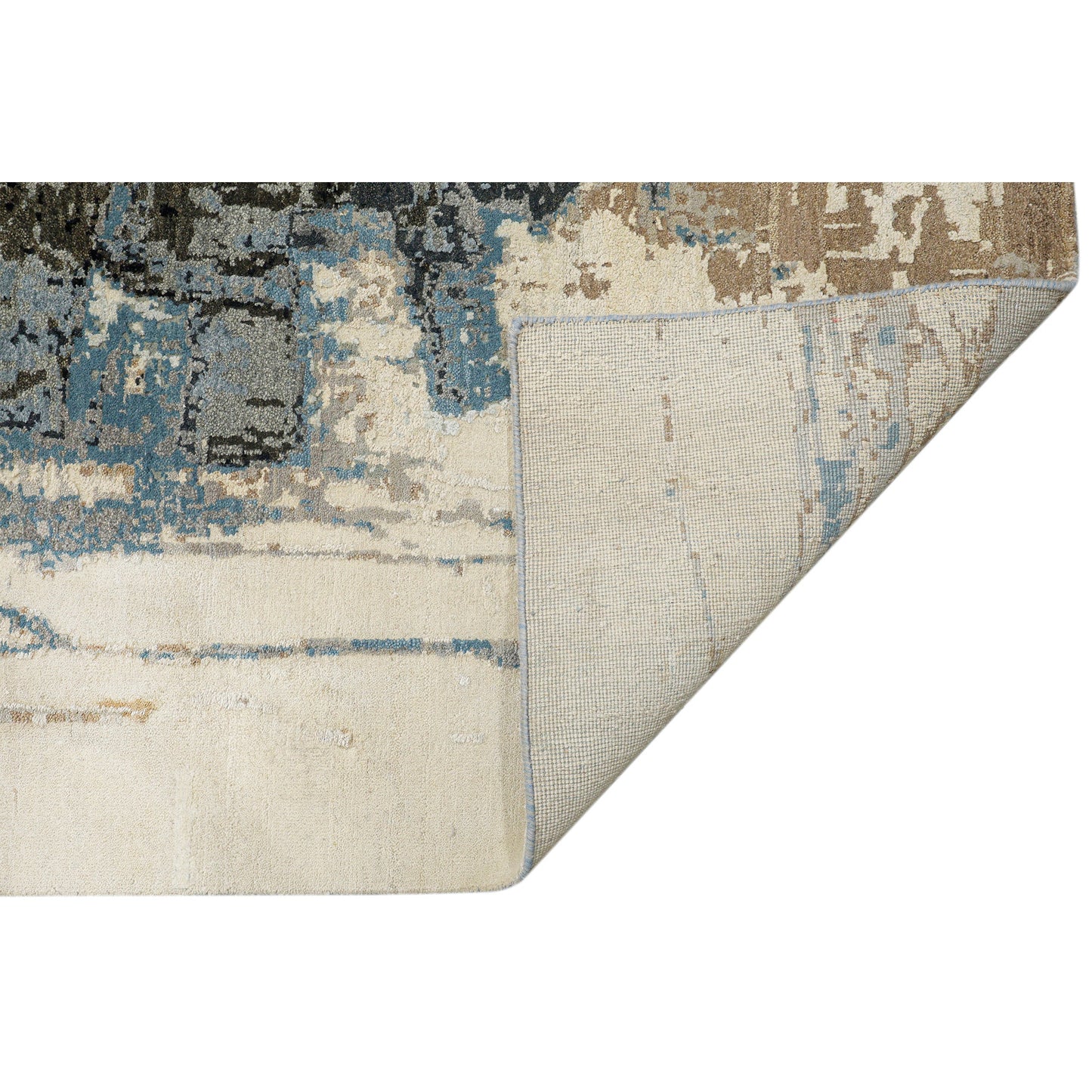 CANVAS ART W/ SILK JC692 IVORY / BLACK