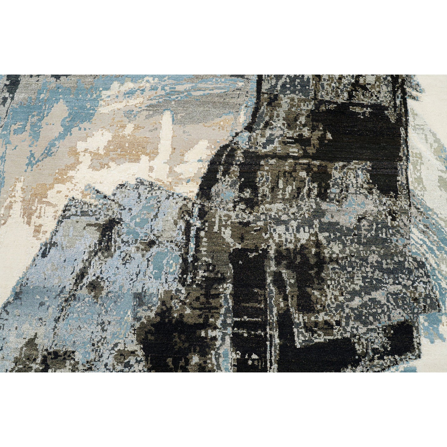 CANVAS ART W/ SILK JC692 IVORY / BLACK