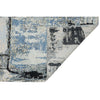 CANVAS ART W/ SILK JC693 IVORY / BLUE