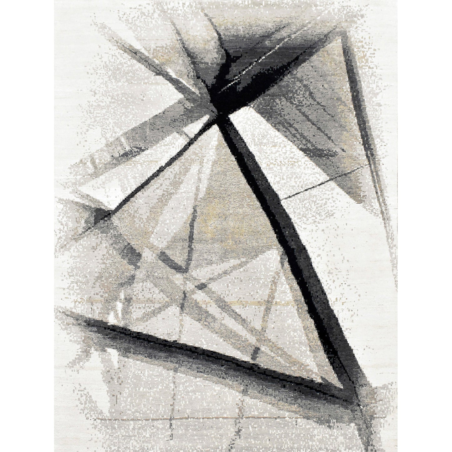 CANVAS ART W/ SILK JC700 IVORY / BLACK