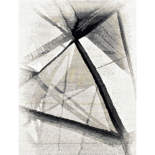 CANVAS ART W/ SILK JC700 IVORY / BLACK