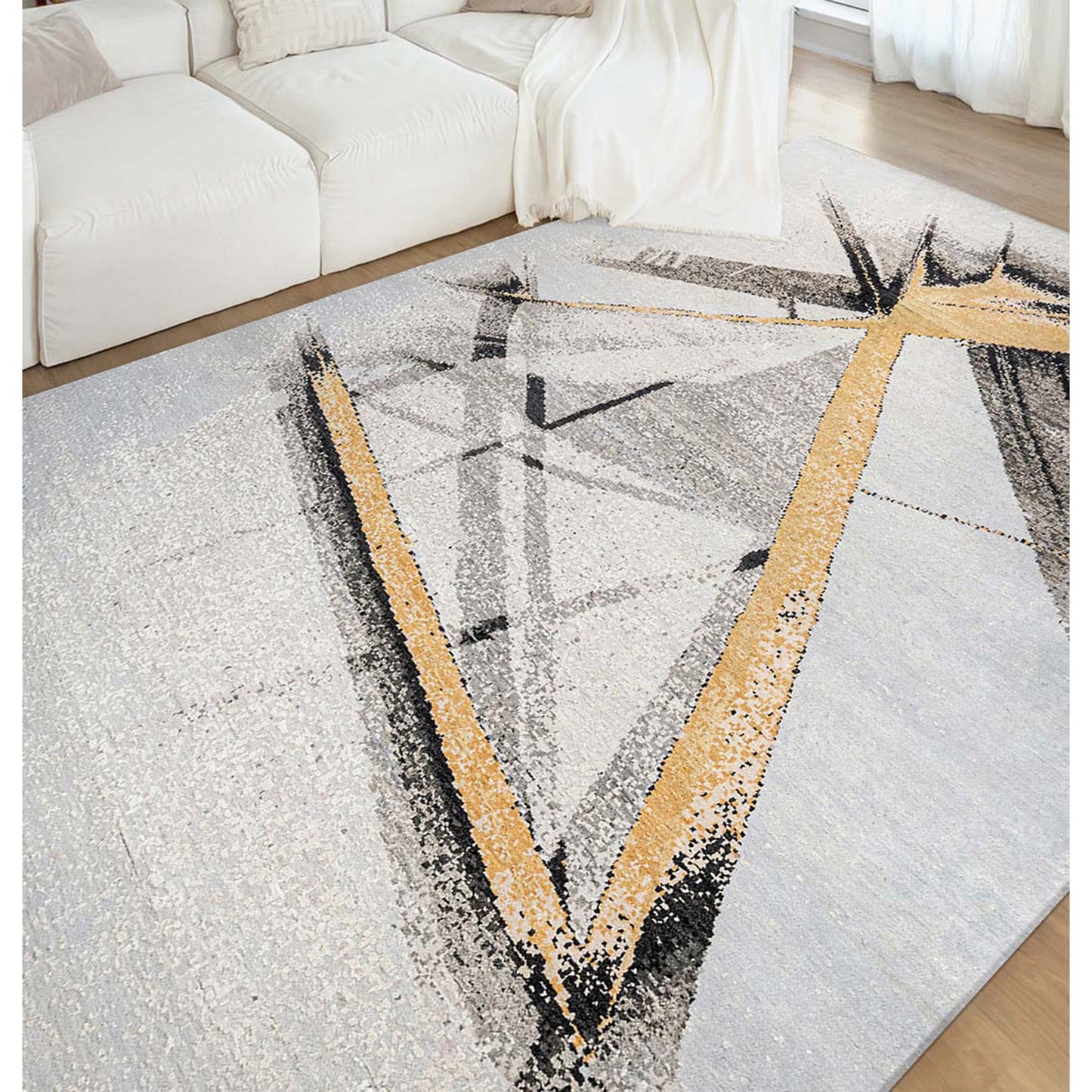 CANVAS ART W/ SILK JC700 SILVER / BLACK