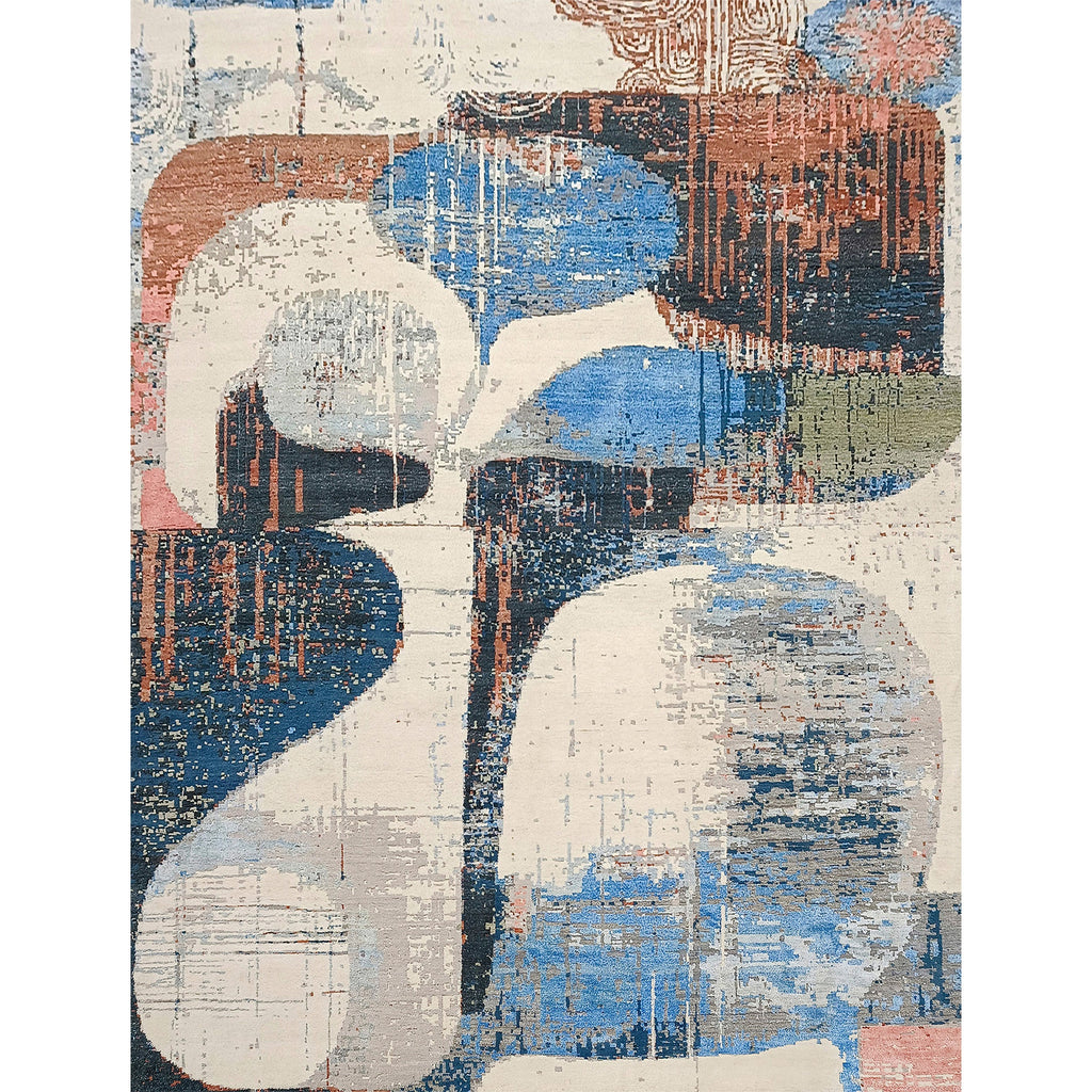 CANVAS ART W/ SILK JC705 IVORY / RED