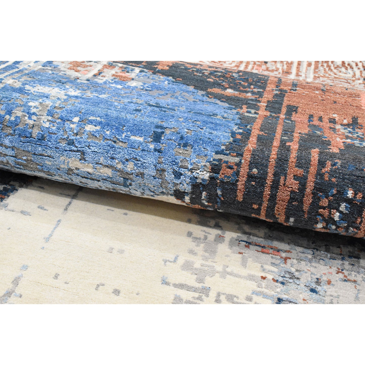 CANVAS ART W/ SILK JC705 IVORY / RED