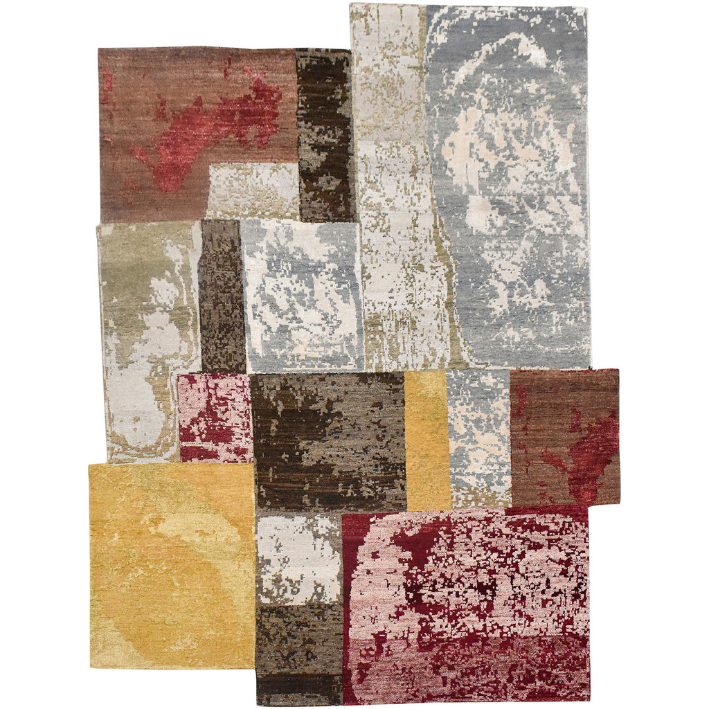 CANVAS ART W/ SILK JC708 RED / GOLD