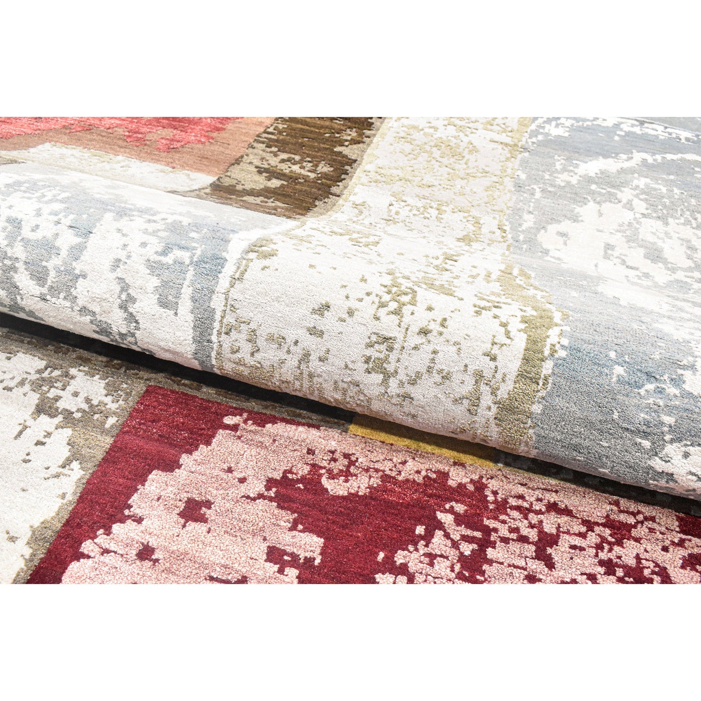 CANVAS ART W/ SILK JC708 RED / GOLD