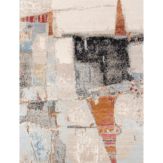 CANVAS ART W/ SILK JC709 BEIGE / BLACK