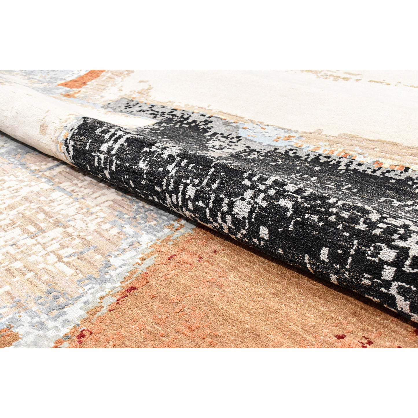 CANVAS ART W/ SILK JC709 IVORY / RED