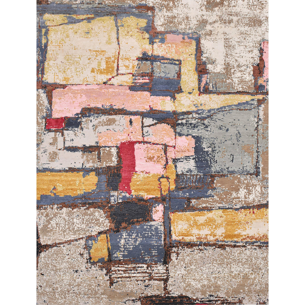 CANVAS ART W/ SILK JC710 BEIGE / MULTI