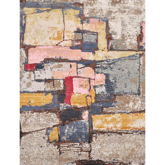 CANVAS ART W/ SILK JC710 BEIGE / MULTI