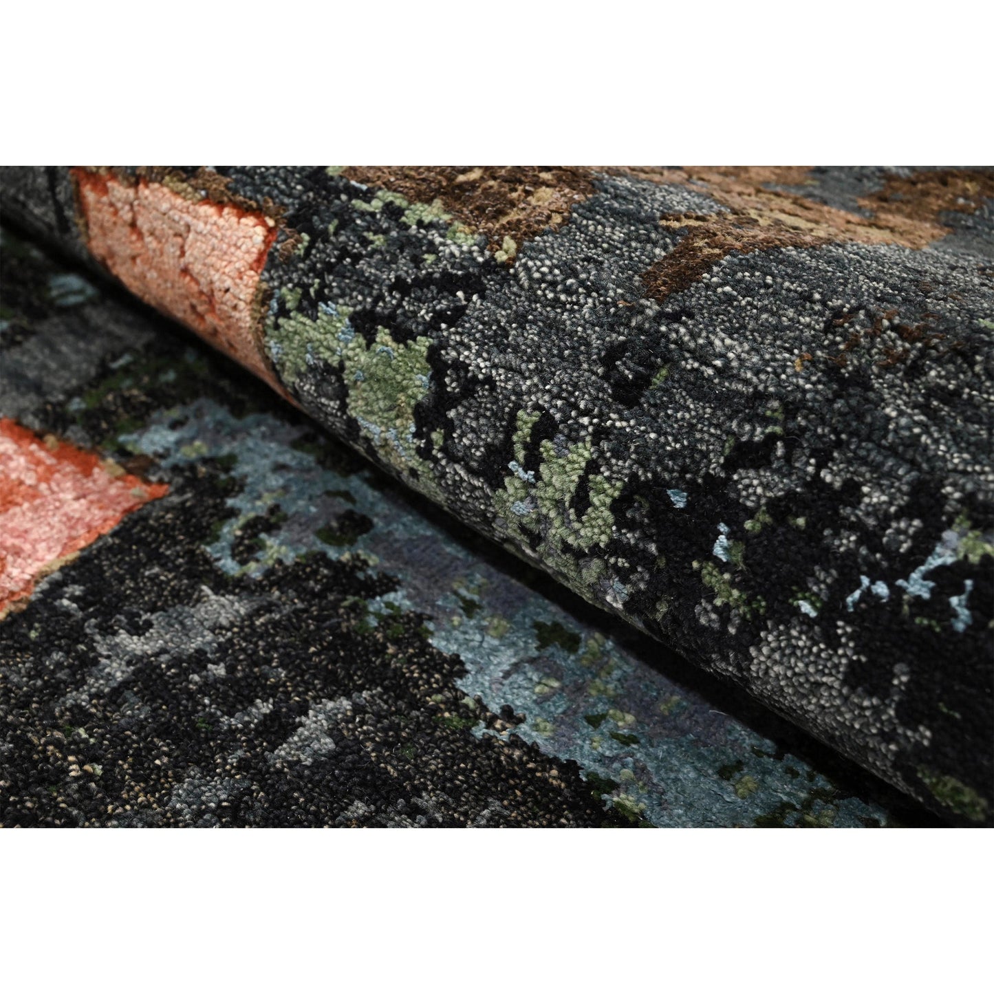CANVAS ART W/ SILK JC711 GREEN / CHARCOAL