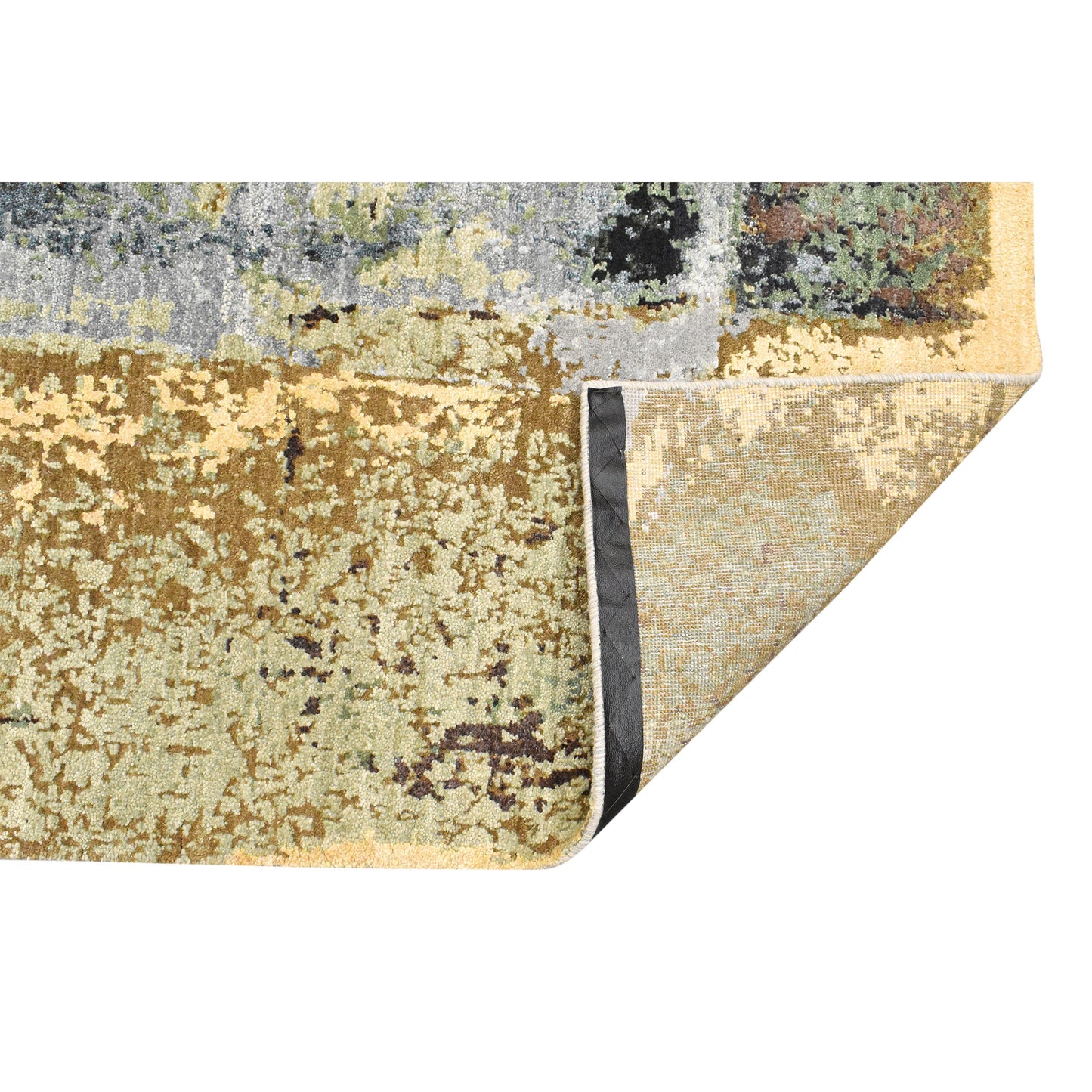 CANVAS ART W/ SILK JC711 SILVER / GREEN