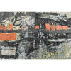 CANVAS ART W/ SILK JC711 SILVER / GREEN
