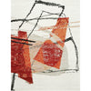 CANVAS ART W/ SILK JC713 IVORY / RED