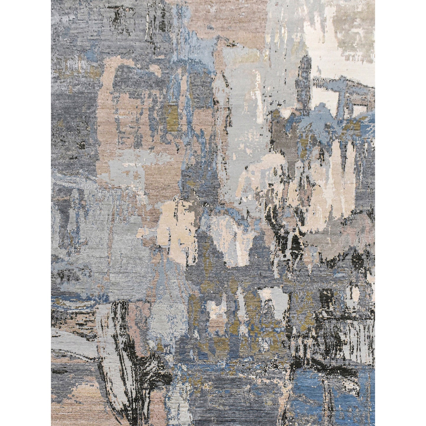 CANVAS ART W/ SILK JC716 GREY / BEIGE