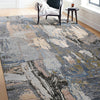CANVAS ART W/ SILK JC716 GREY / BEIGE