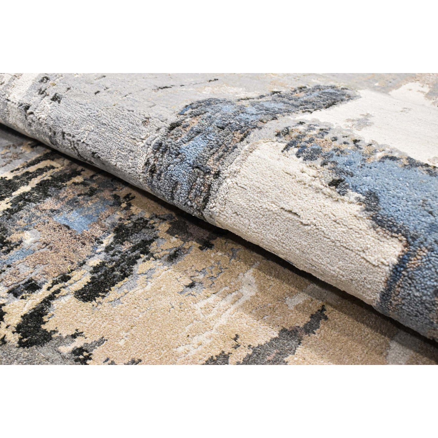 CANVAS ART W/ SILK JC716 GREY / BEIGE