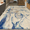CANVAS ART W/ SILK JC720 IVORY / BLUE