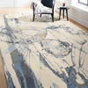 CANVAS ART W/ SILK JC720 IVORY / GREY