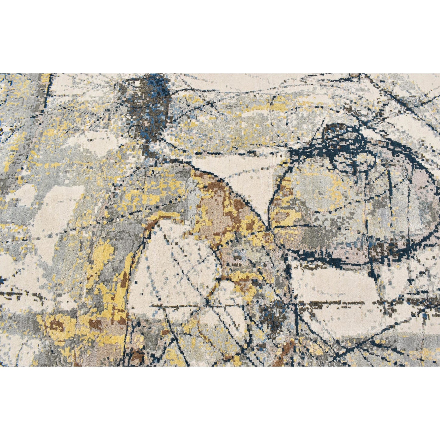 CANVAS ART W/ SILK JC720 IVORY / MULTI