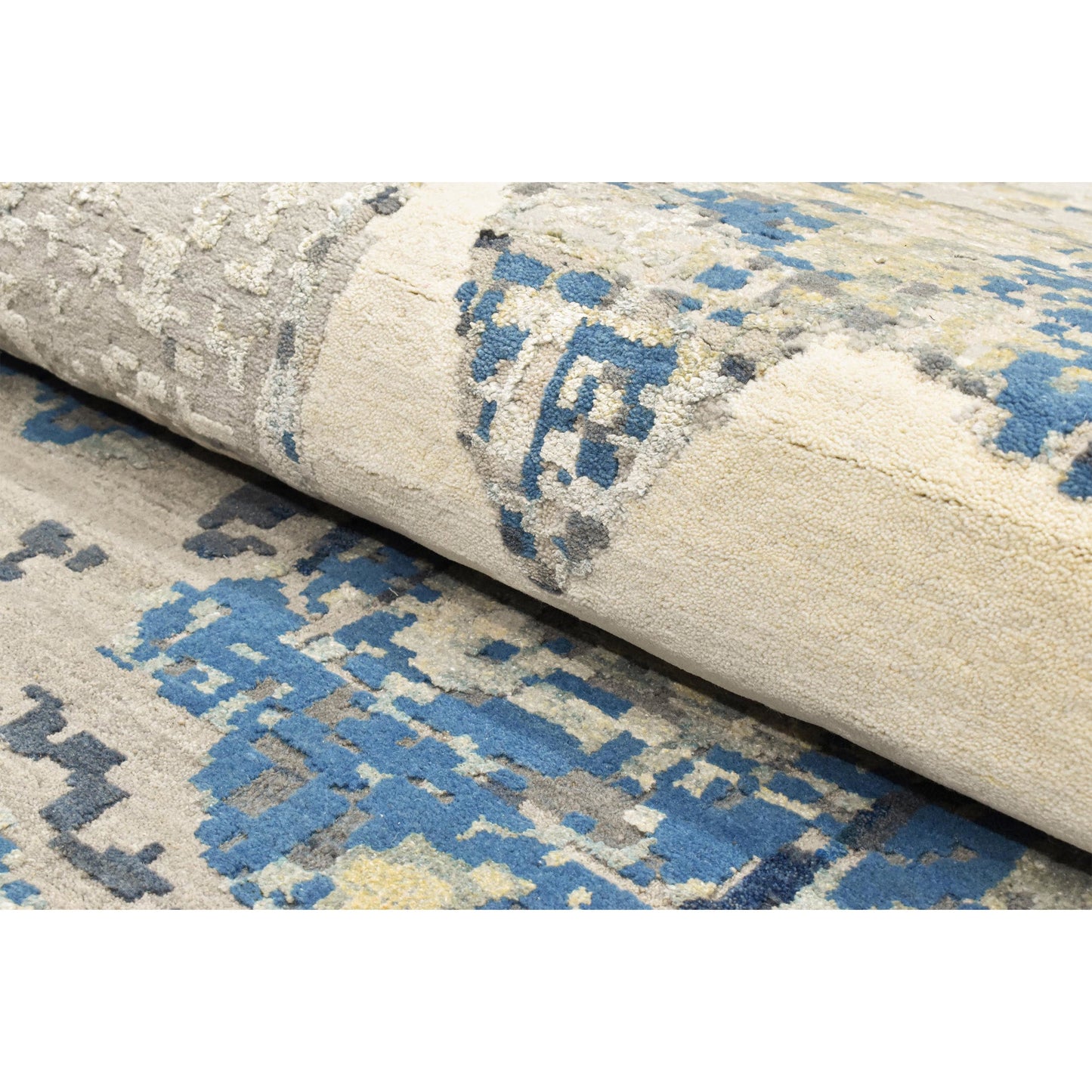 CANVAS ART W/ SILK JC724 IVORY / LIGHT GREY