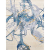 CANVAS ART W/ SILK JC726 IVORY / BLUE