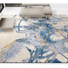 CANVAS ART W/ SILK JC726 IVORY / BLUE