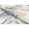 CANVAS ART W/ SILK JC726 IVORY / BLUE