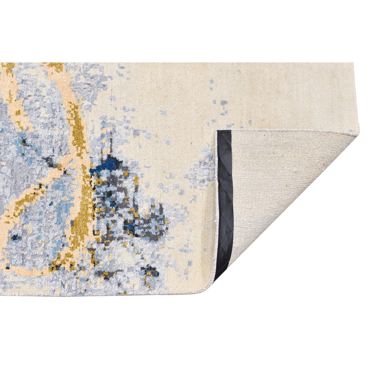 CANVAS ART W/ SILK JC726 IVORY / BLUE