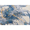CANVAS ART W/ SILK JC726 IVORY / BLUE