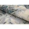 CANVAS ART W/ SILK JC726 IVORY / TEAL BLUE