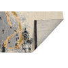 CANVAS ART W/ SILK JC726 IVORY / TEAL BLUE