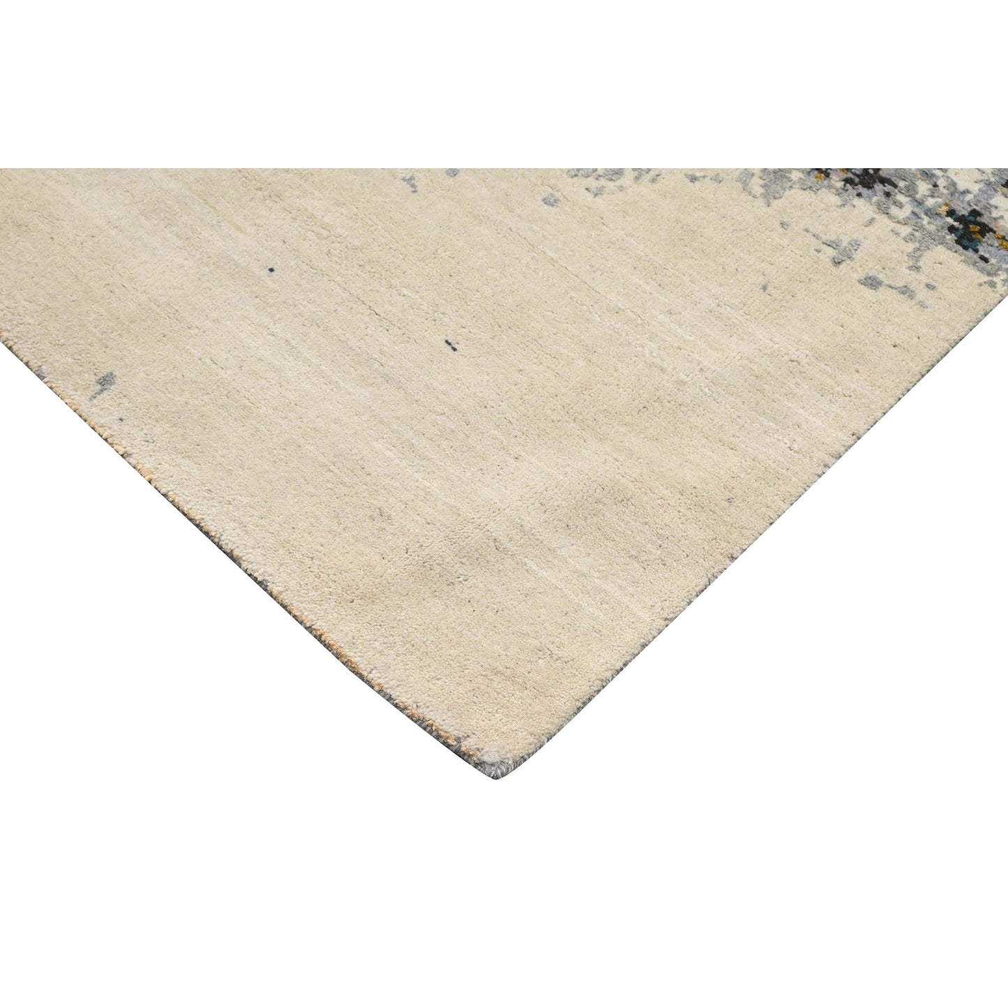CANVAS ART W/ SILK JC726 IVORY / TEAL BLUE