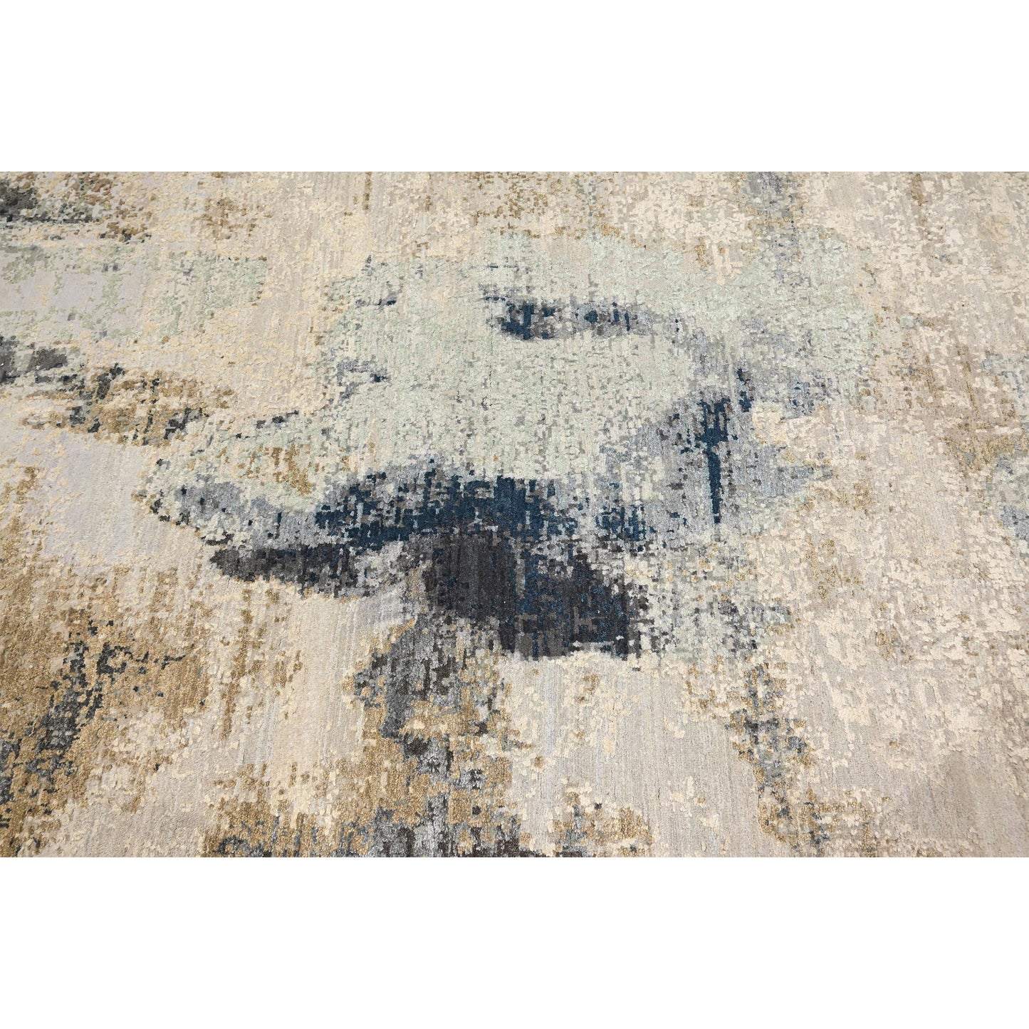 CANVAS ART W/ SILK JC727 SILVER / SAND