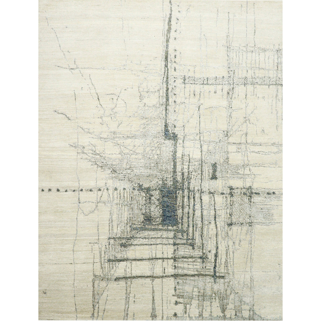 CANVAS ART W/ SILK JC728 IVORY / GREY