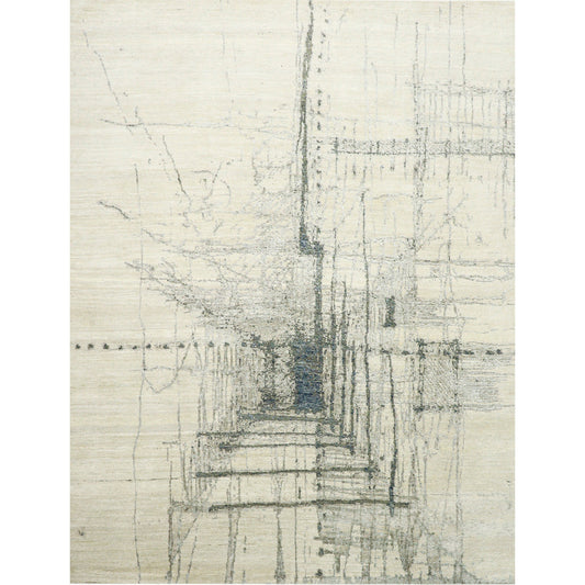 CANVAS ART W/ SILK JC728 IVORY / GREY