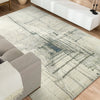 CANVAS ART W/ SILK JC728 IVORY / GREY