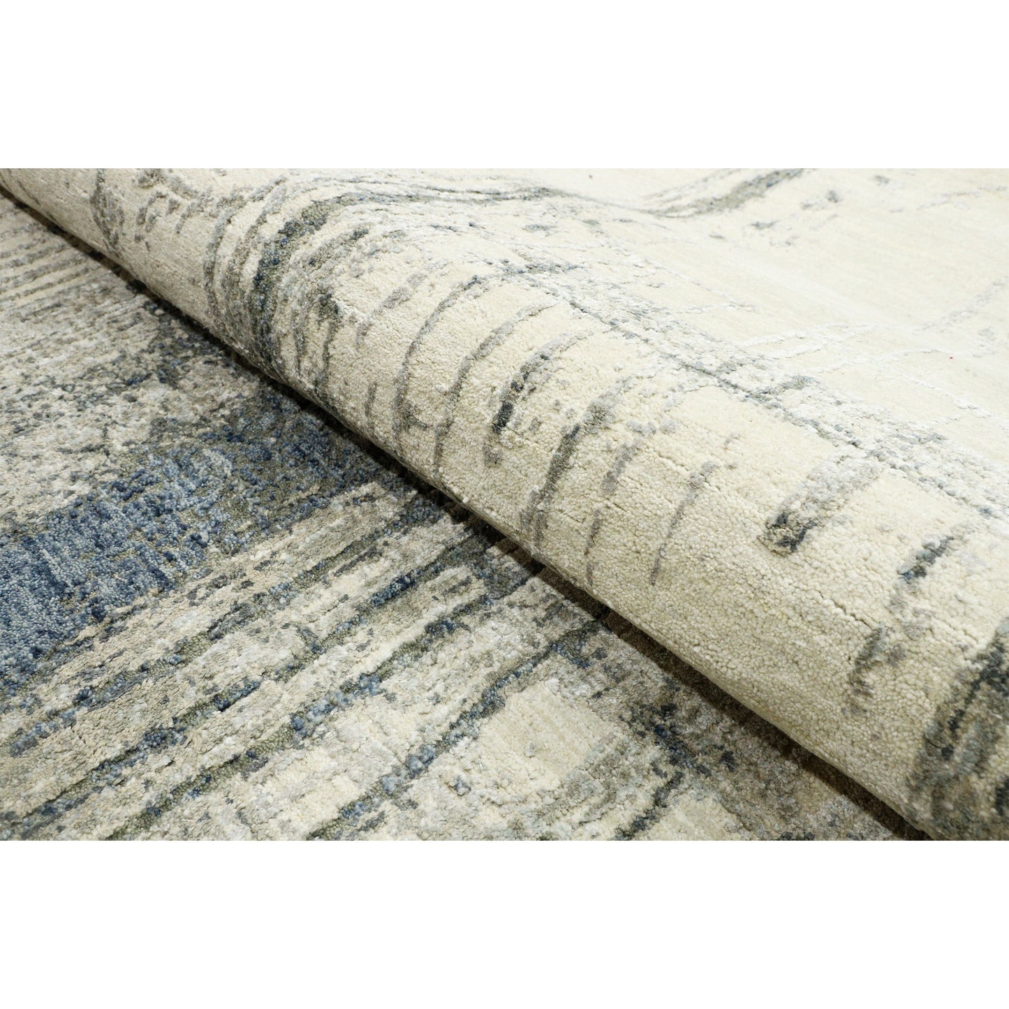 CANVAS ART W/ SILK JC728 IVORY / GREY