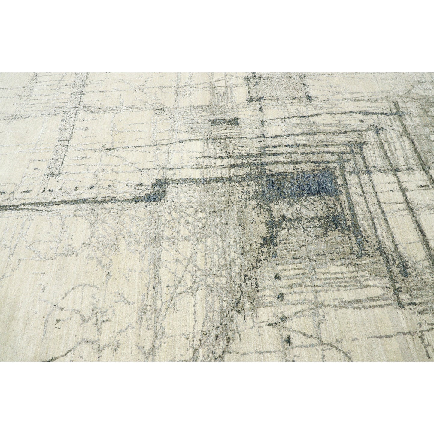 CANVAS ART W/ SILK JC728 IVORY / GREY
