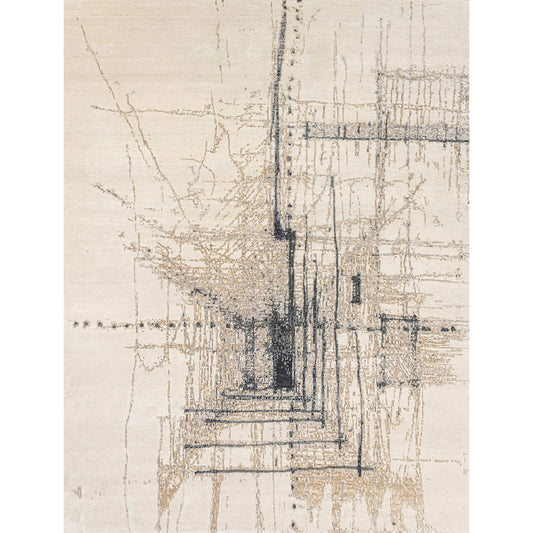 CANVAS ART W/ SILK JC728 IVORY / MULTI
